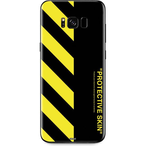 Black and Yellow Stripes Galaxy S8 Plus Skin